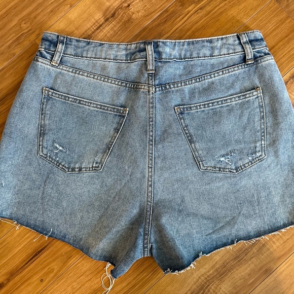 Wild Fable Blue Jean Shorts High-Waisted Cut-Off - Picture 2 of 4